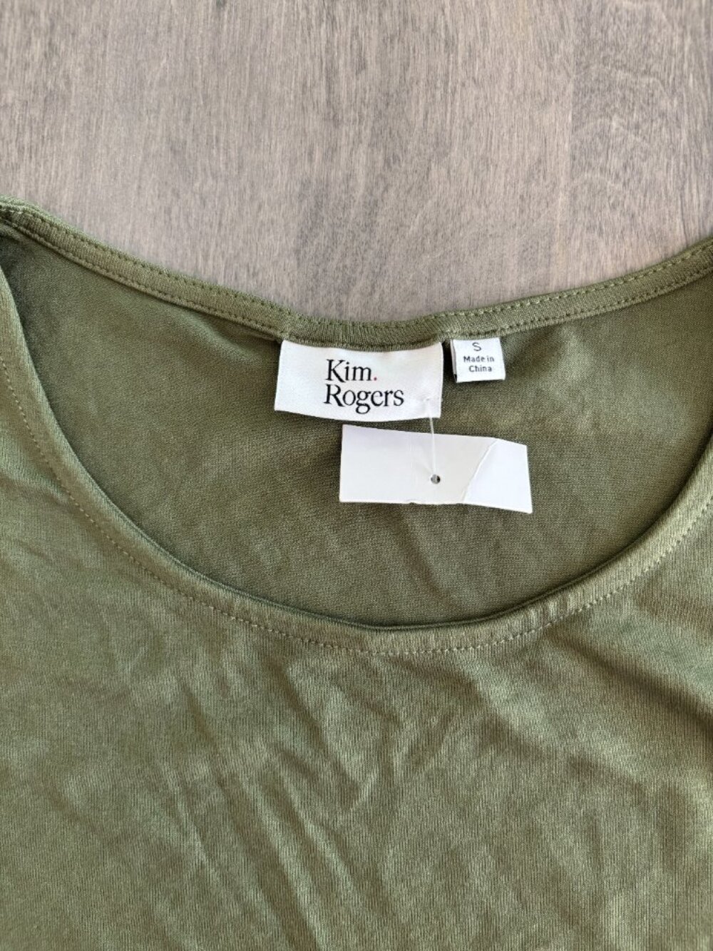Kim Rogers Olive Green Tank (S)-NEW